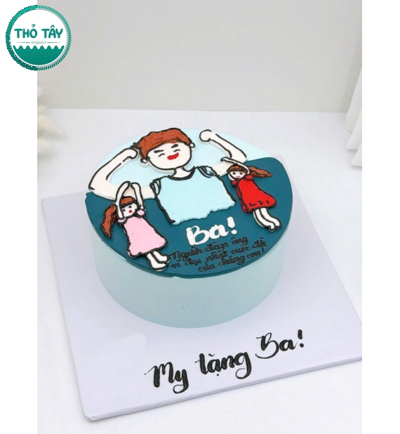 Bánh kem hàn quốc tone tặng ba