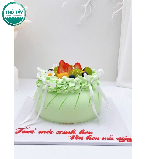 Bánh Kem dành cho nữ túi tiền tone xanh