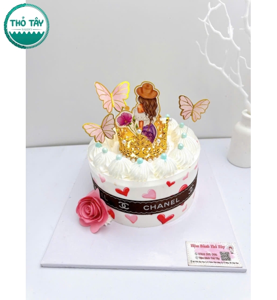 Bánh Kem dành cho bạn gái mẫu bánh đơn giản đẹp