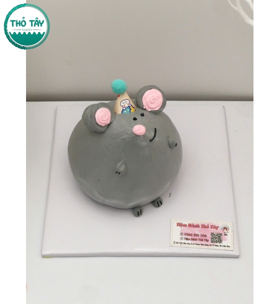 Bánh kem hàn quốc tạo hình chú chuột xinh
