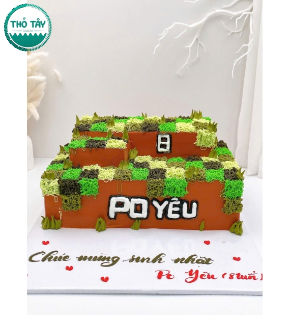 Bánh kem dành cho bé trai hình vuông mẫu bánh đẹp 2026