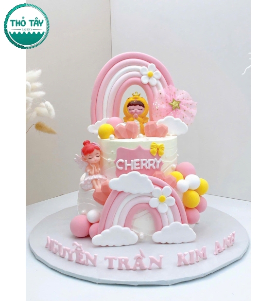 Bánh Kem thôi nôi dành cho bé gái siêu đáng yêu
