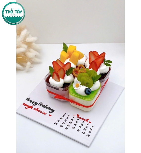 Sét bánh Pannacotta 4 ly mix vị theo yêu cầu