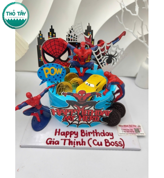 Bánh kem dành cho bé trai yêu thích người nhện hot 2026