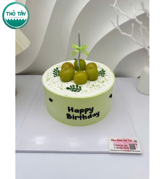 Mẫu bánh trái cây mix với nho xanh mẫu bánh đơn giản