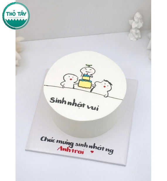 Bánh kem style Hàn Quốc vẻ chibi bạn thân