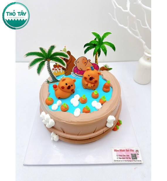 Bánh kem style Hàn Quốc capypara hot 