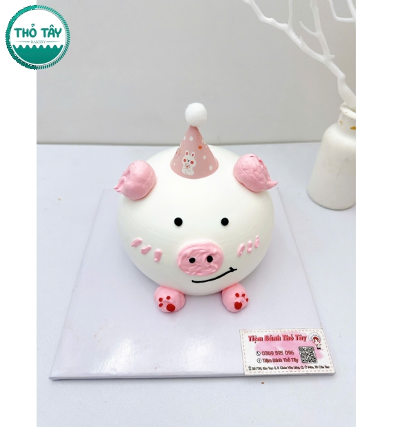 Bánh kem style Hàn Quốc tạo hình heo đáng yêu 