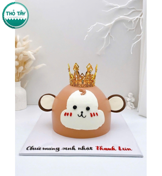 Bánh kem hàn quốc tạo hình chú khỉ đáng yêu