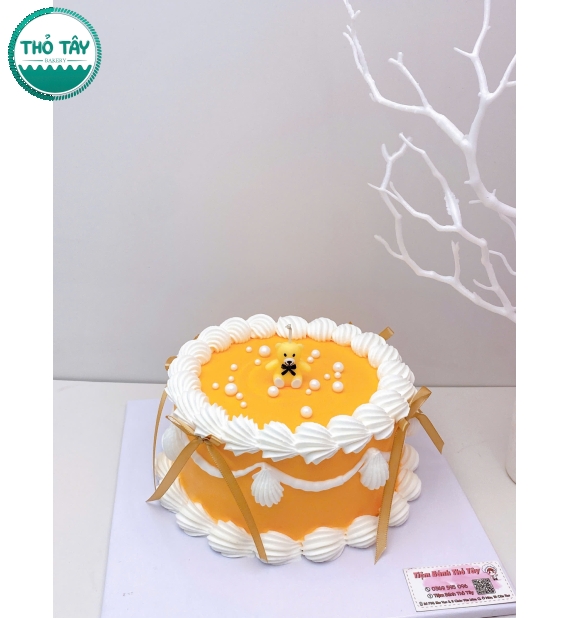 Bánh kem hàn quốc vẻ tone vàng