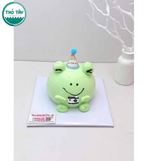 Bánh Kem dành cho bé gái tạo hình chú ếch dễ thương 