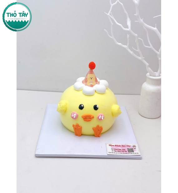 Bánh Kem dành cho bé gái tạo hình gà con đáng yêu 