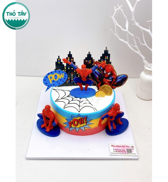 Bánh Kem Cho Bé Trai hot lên 4 tuổi yêu thích người nhện 