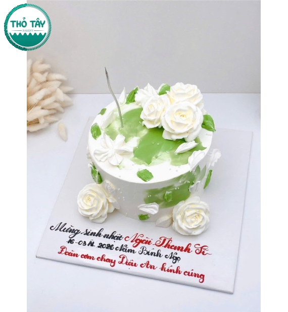 Bánh Kem Hàn Quốc tạo hình hoa 
