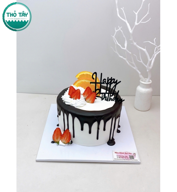Bánh Kem Trái Cây tone trắng mix socola hot 