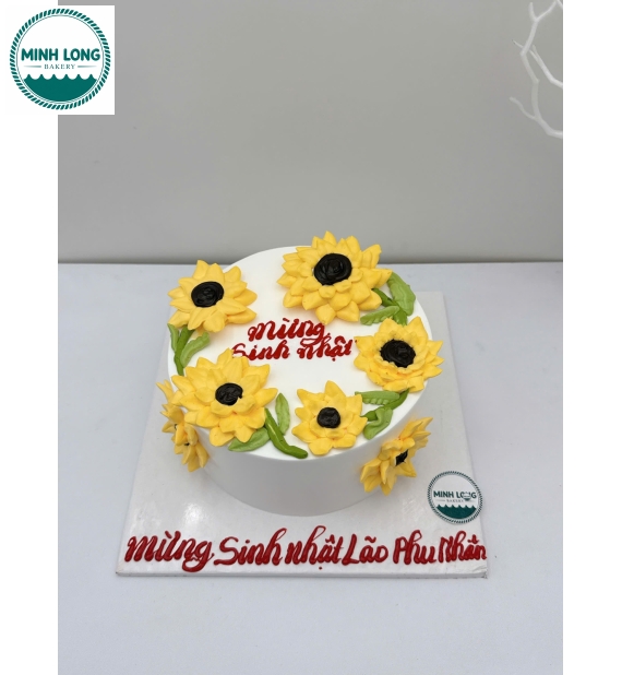 Bánh Kem vẻ hình hoa hướng dương xinh 
