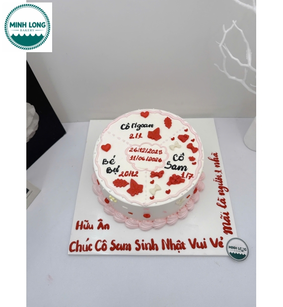 Bánh Kem tone hồng tặng cô yêu 